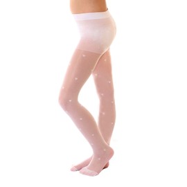 Aurellie Sheer Girls Tights White with patterns Holy Communion Special Occasion Bridesmaid
