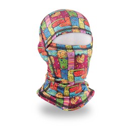 Gkaikpe Winter Warm Balaclava, Neck Warmer Women, Windproof Ski Mask, Winter Face Mask for Men and Women (CA/US, Alpha, One Size, Medium, Cute Cat)