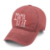 KKMKSHHG Unisex Mama Bear Denim Hat Adjustable Washed Dyed Cotton