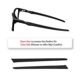 Replacement Earsocks Rubber Temple Sleeve for Oakley Double Down OX8188D Eyeglasses Frame, Black Ear Sleeves