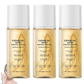 Ginseng Esencia Antiarrugas Serum con Vitamina E - Suero Facial Reafirmante, Lifting e Hidratante para Mujeres y Hombres, Reduce Las Líneas Finas, Las Arrugas, Aprieta La Piel Madura (3Pcs)