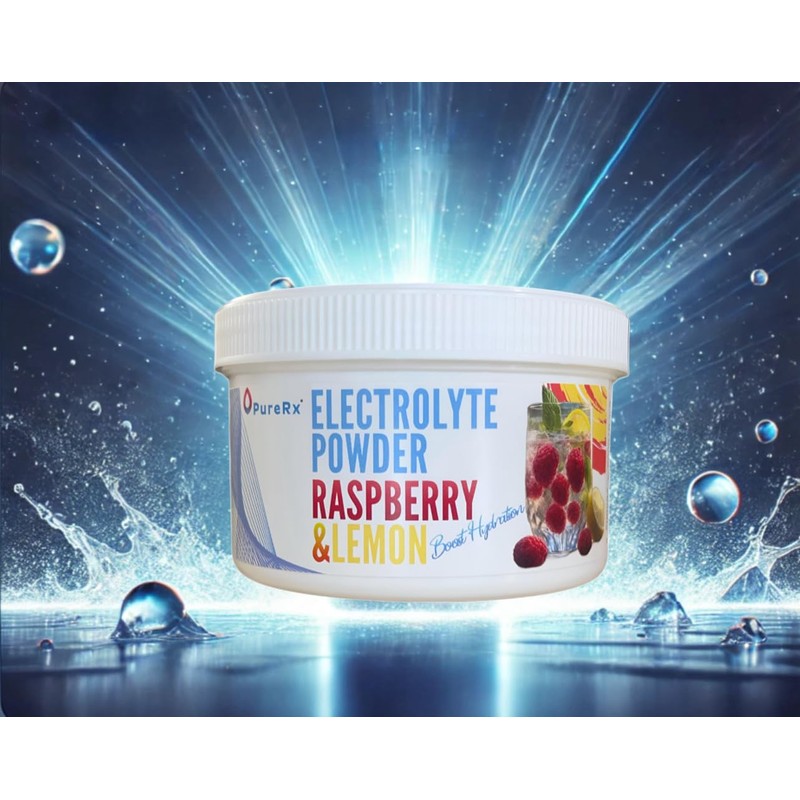 Electrolyte Powder (50 Servings, Raspberry and Lemon) Great Tasting Electrolyte