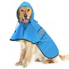 Ezierfy Waterproof Reflective Dog Raincoat- Adjustable Pet Jacket, Lightweight Dog