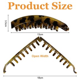 OSDUE Hair Clips,6PCS Large Claw Clips for Women and Girls Strong Hold Claw Clip for Straight Curly Wavy Hair Durable Non-Slip Clamps for Daily Life, Sports, Driving