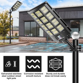 Jadisi 16Ft Tall Street Light Pole, Street Lamp Post for Outdoor Lights, Solar Street Light Pole Accessory for Backyard, Street, Patio,Park,Parking Lots, Exterior House 1-Pack