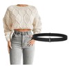 JASGOOD Crop Top Tuck Waist Band Adjustable Band Tucking Sweaters