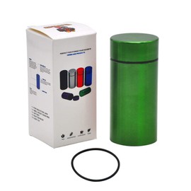 Stash Jar - Airtight Water Proof/ Smell Proof Aluminum Herb Container Bottle (GREEN)