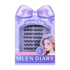 MLEN DIARY Lash Clusters 60PCS Natural Eyelash Clusters C Curl Wispy DIY Eyelash Extensions 11-12mm Soft & Light Eyelash Clusters Korean Manga Style (Shining Star)