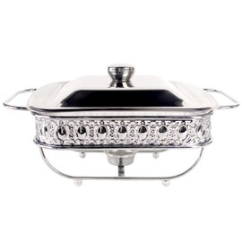 jinsongdafa Casserole Dish 8.7" x 8.7"Glass Baking Dish with Stainless steel Lid and rack, Silver Square 1.4 Qt Large Baking Pan For Casserole & Lasagna, Microwave Dishwasher Freezer Oven Safe