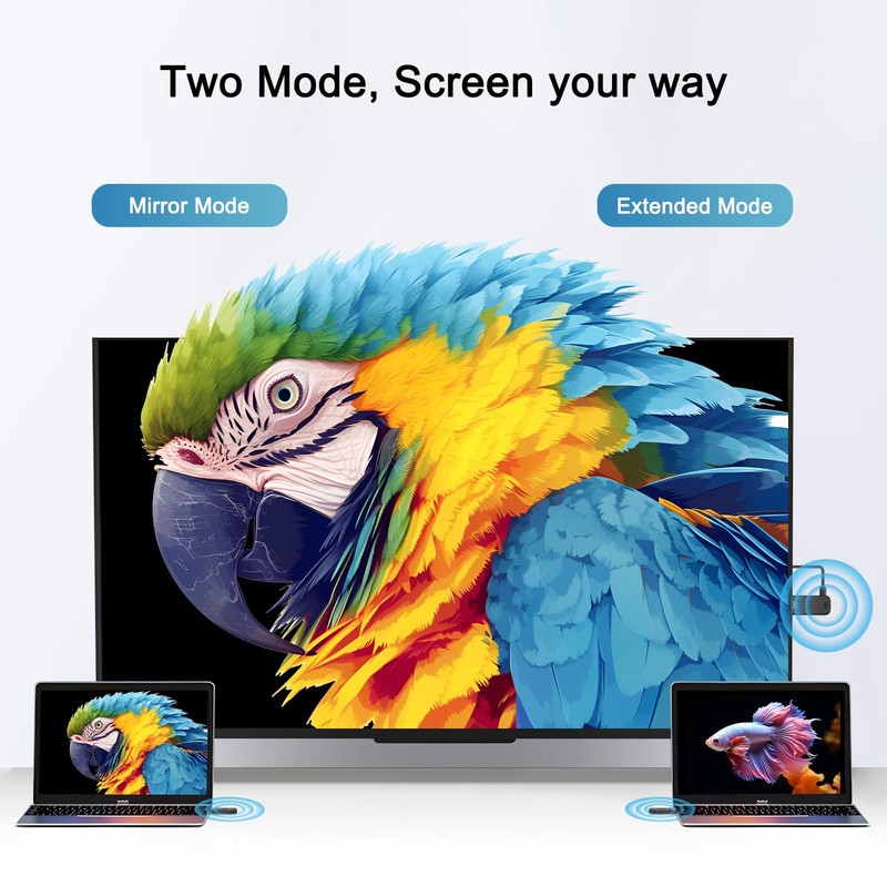 2025 Upgraded Wireless HDMI Transmitter and Receiver, Plug & Play,