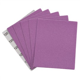 MAXMAN 20PCS Sandpaper Sheets, 1/4 Sheet Sandpaper for Palm Sander, 120 Grit Hook and Loop Sandpaper, 5.5 x 4.5 Inch Wet Dry Sanding Sheets Bundle for Wood, Automotive & Metal