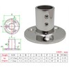 90 Degree Heavy Dudy Marine Boat Round Base，316 Stainless Steel