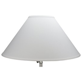 FenchelShades.com 7" Top Diameter x 22" Bottom Diameter 13" Slant Height Lampshade USA Made (White)