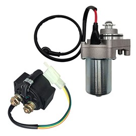 Partman 3 Bolt Electric Starter Motor Fits for 50cc 70cc 90cc 100cc 110cc 125cc 4 Stroke Quad Wheelers ATVs Taotao SSR Roketa Go Karts Pit Bike Jonway SunL Dune Buggy Sandrail Coolster