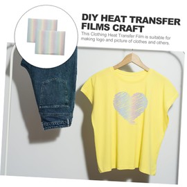 DOITOOL 2Pcs Shining Heat Transfer Film DIY Craft Vinyl for T Shirts Durable Easy to Use for Clothing Decoration Glitter Htv Film