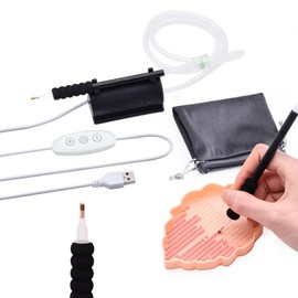 Zellina Electric Diamond Art Painting Pen with 3 Level - Vacuum Diamond Art Pen with Silicone Base, Storage Tray, Long-Lasting and Stable Black