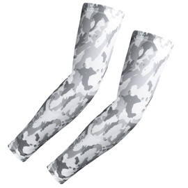 Nipinus Arm Sleeves, Cooling Sensation, Sun Protection, Men's, Women's, Cool, Smooth, Sweat Absorbent, Quick Drying, Non-Slip, For Golf, Baseball, Running, Sports, Work, camouflage 2