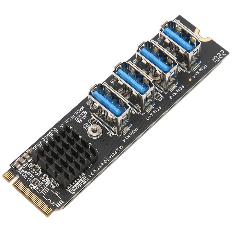 M.2 to PCIe Expansion Card PCIE 4 Ports Strong Anti