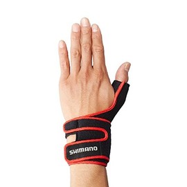 Shimano GL-05LQ Gloves, Wrist Support Glove (Left Hand), Black, M, Fishing Gloves