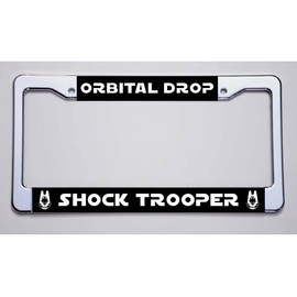 License Plate Holder for Mandalorian CARA Dune Fans! for Orbital Drop/Shock Trooper B&W License Plate Frame Model-RT55-FG208