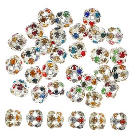 LALAFINA 90pcs Rhinestone Beads for Jewelry Making Decorative Loose Beads Spacer Beads Diamond Beads for DIY Necklaces Earrings Bracelets and Accessories Easy to Use