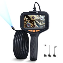 Endoscope Camera with Light ELROTONEG, Inspection Borescope with 4.3" LCD Screen, Inspection Camera HD with 8 Adjust LED Lights, 6.56 ft Semi-Rigid Cable, IP68 Waterproof Snake Camera