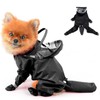 PAIDEFUL Small Dog Full Body Coverage Raincoat Solid Four-Leg Onesie