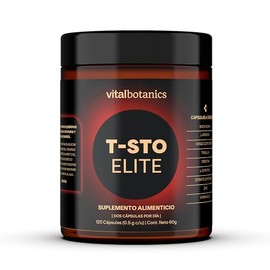 T-STO ELITE a base de Creatina, Zinc, Vitamina D3, L-arginina, Hongo Cordyceps, Tribulus y Citrato de Potasio  120 Cpsulas (500mg cu para 2 meses)... 