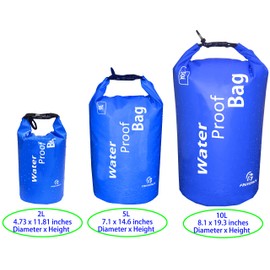 (5L, Navy Blue) - Freegrace Waterproof Dry Bag - Lightweight Dry Sack with Seals and Waterproof Case - Float on Water - Keeps Gear Dry for Kayaking, Beach, Rafting, Boating, Hiking, Camping and Fishing