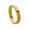 Gold Plated Sterling Silver 4mm Flat Wedding Band Ring Size