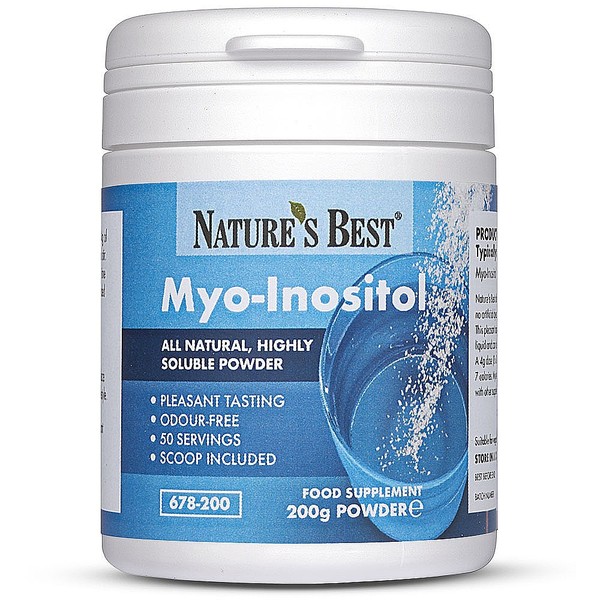 Natures Best Myo-Inositol Powder 200g, Fast Absorbing, 200 GRAMS PLUS FOLIC ACID HALF PRICE