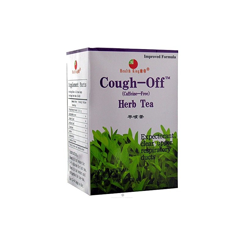 Health King Cough-Off Herb Tea, Teabags, 20-Count Box (Pack of