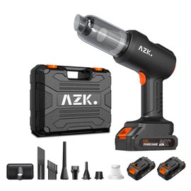 AZHZOLSK Handheld Car Vacuum Cordless, Portable Car Vacuum with 22500pa High Power Suction, Two Sets of Batteries Long Endurance, 18v/120w Mini Vacuum Cleaner for Car, Home, Office, Pet