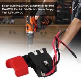 Electric Drill Switch, Trigger Cordless Screwdriver Switch, Switch for Electric Drill, Adjustable Speed CW/CCW Trigger Switch for Electric Drill for Control