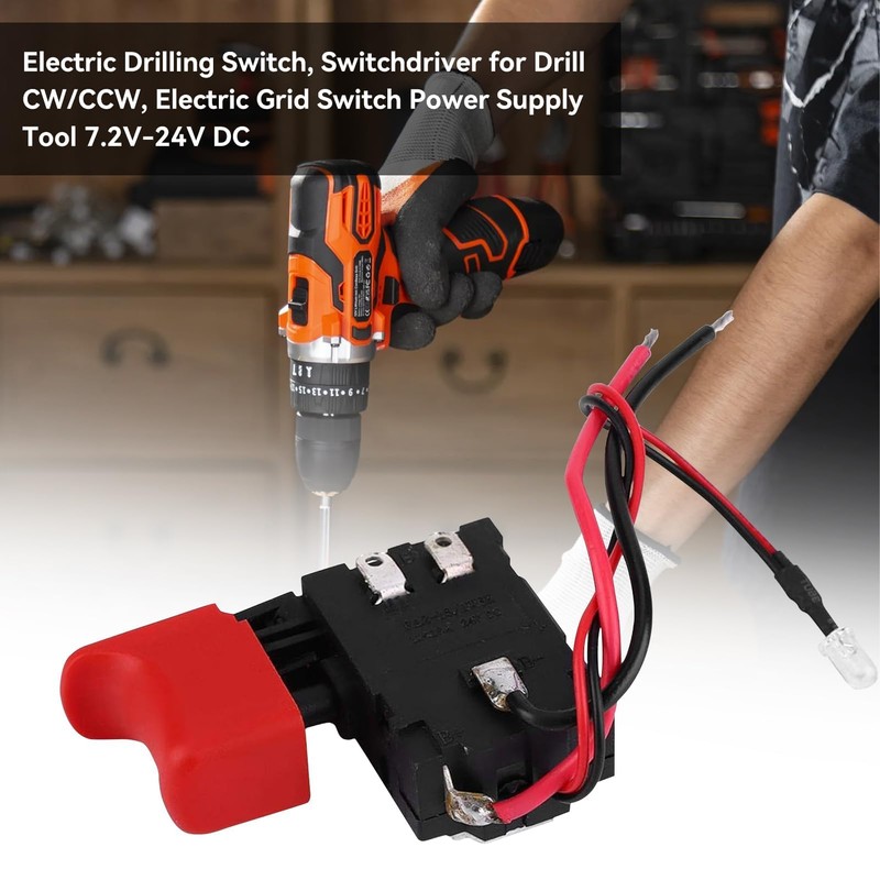 Electric Drill Switch, Trigger Cordless Screwdriver Switch, Switch for Electric