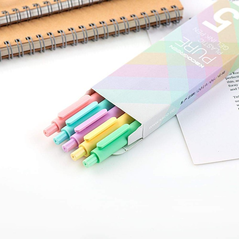 KACO Soft Touch Retractable Gel Pen Writing Pen Set 0.5mm