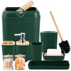 Bathroom Accessory Set 9 Piece Hunter Green Bathroom Set with