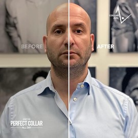 Collar Dots Collar Stays for Men’s Dress Shirts & Polos – Adhesive Shirt Collar Stiffeners & Stays– Fashion Hack Alternative to Plastic, Metal & Magnetic Collar Inserts– 24hr Hold for Crisp Collars