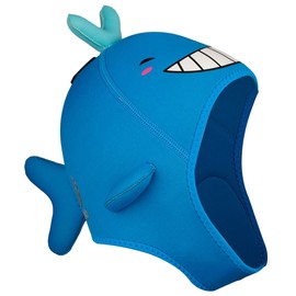 Wetsuit Hood Whale Fish 3mm Neoprene Scuba Diving Hood for Men Women Children, Scuba Dive Cap Hat Thermal Surfing Hood with Flow Vent for Snorkeling Swimming Water Sports (Blue)