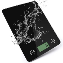 Küchenwaage Digital 5kg, elektronische Multifunktionsküchenwaage, Lcd Display, feinwaage Abstellautomatik mit 6 Maßeinheit, Tara Funktion, Touch-Taste, 1g Genaue