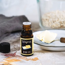 myAROMA Flavour Drops - Butter 10 ml, Flavour Drops Sugar-Free, Calorie Free & Vegan, Natural Food Flavour Without Artificial Dyes for Baking, Food and Drinking, No. 08