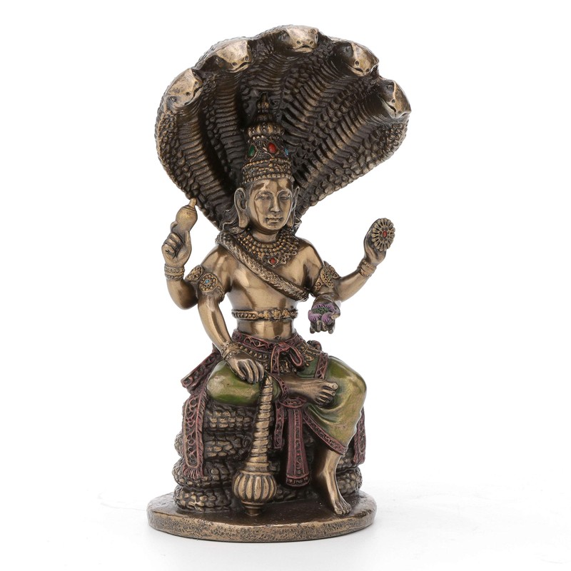 Veronese Design Shesha Vishnu Sheshanaga Statue Sculpture 7.2" Tall