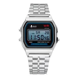 Relojes Mayoreo Vintage Retro Digital A168 Correa Metal Color de la correa Plateado