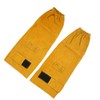 Pair Welding Sleeve Cowhide Wearproof Heat Resistant Golden Yellow for
