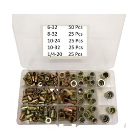 Artec 150 PCs SAE Rivet Nut Kit Rivnut Nutsert Assort Set 1/4-20 10-32 10-24 8-32 6-32