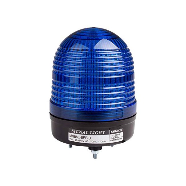 MS86T-B00-B, Beacon Steady & Flash & Rotating Light, 86mm Blue