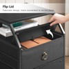 HOOBRO 2-Drawer Mobile File Cabinet, Filing Cabinet with Charging Station,