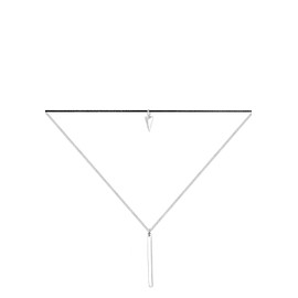 Elli Women's Real Jewellery Necklace Choker with Pendant Layer Triangle Rectangle Geo in 925 Sterling Silver Gold-Plated 36 cm Length, 36, Nylon, No Gemstone
