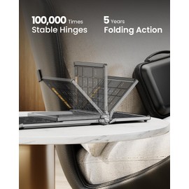 ProtoArc - Teclado y mouse plegable, XKM01 plegable Bluetooth teclado mouse combinado para negocios y viajes, 2.4G+Bluetooth dual tamaño completo teclado portátil para portátiles, iPads, tabletas,