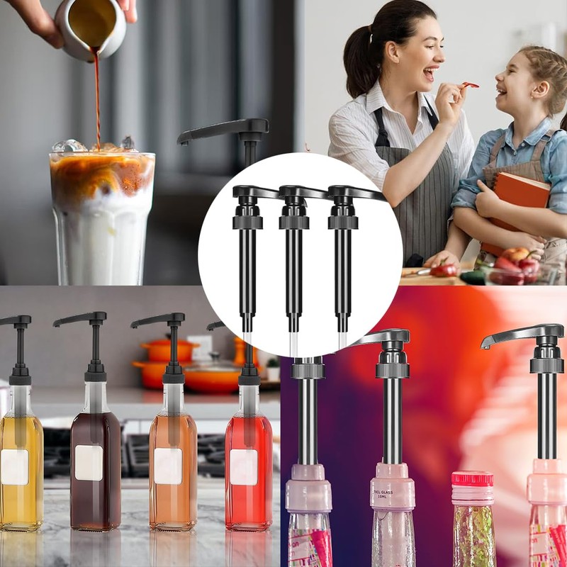 Syrup Pump Dispenser Reusable Pump Attachment Dosing Pump Bottles Syrup